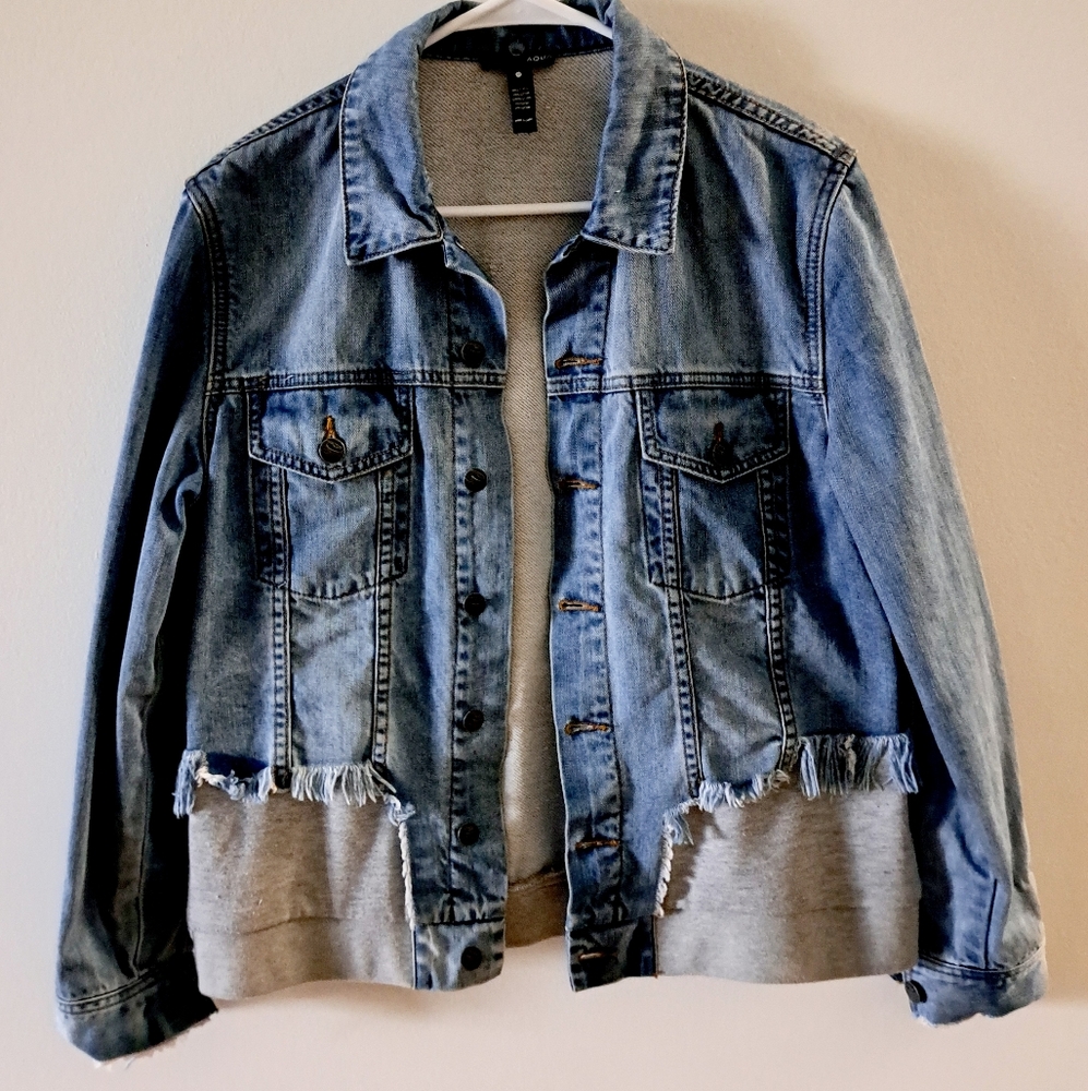 Aqua Brand by Bloomingdale's Denim/ Jersey Jacket Size M